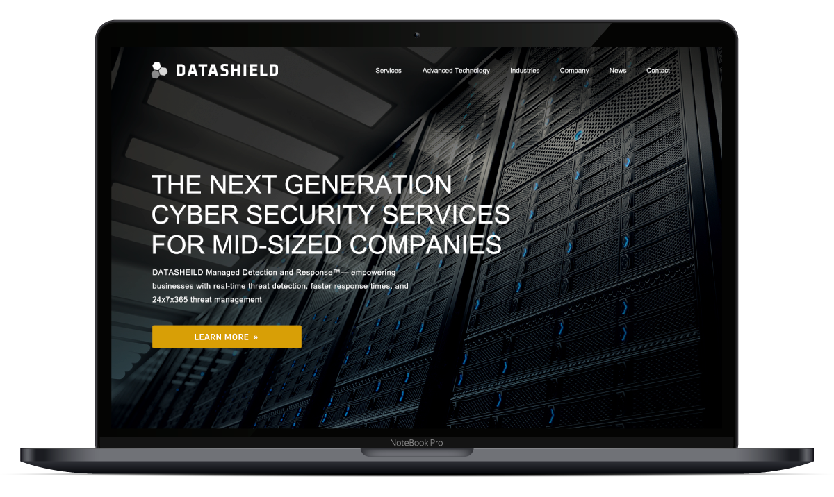 Web Design and Branding for Datashield Cyber Security